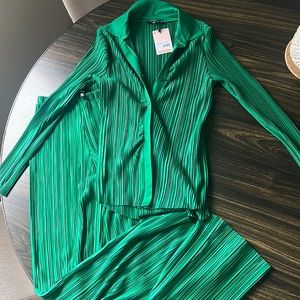 Misguided Plisse Coord Top and Pants Set